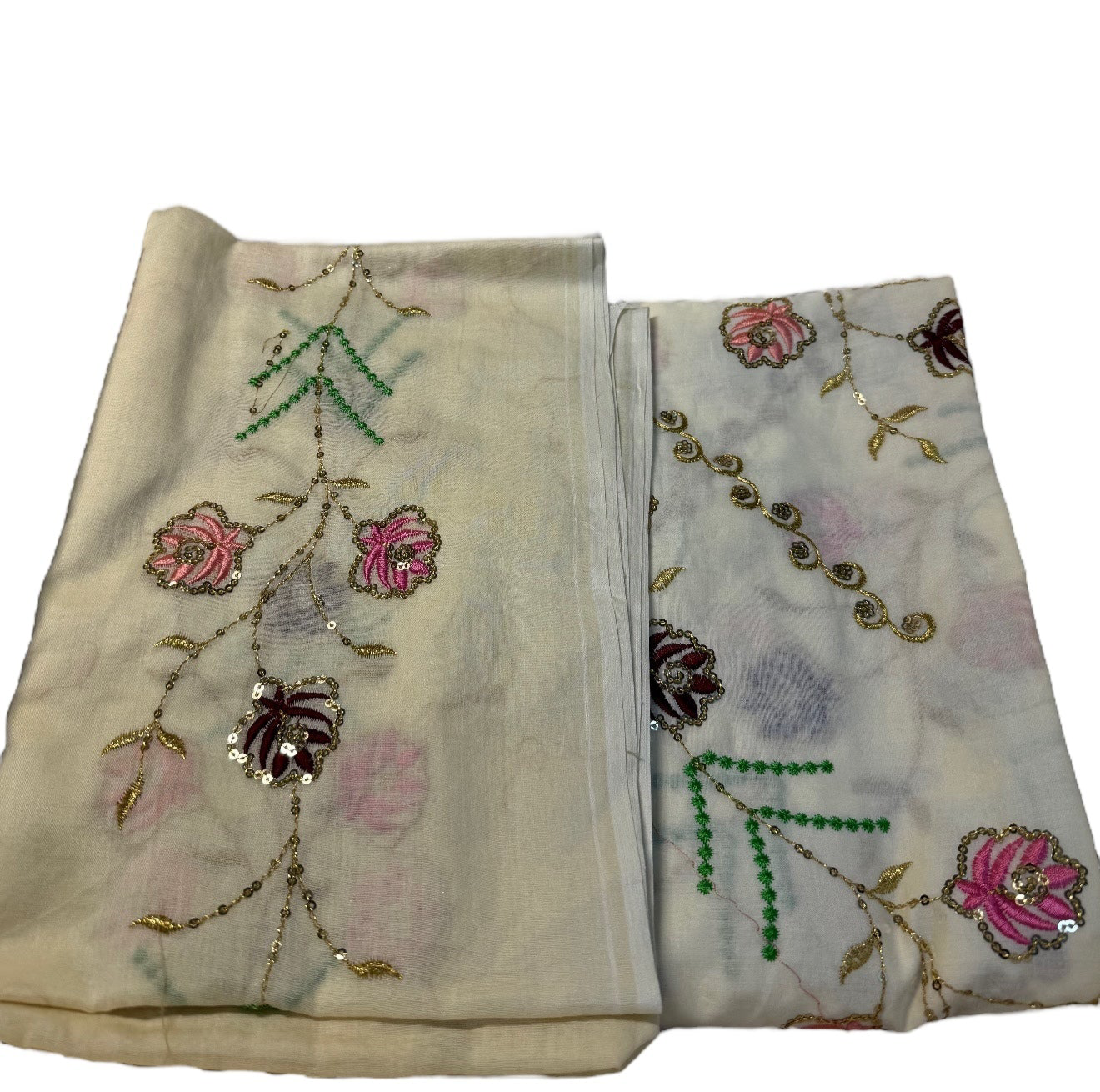 قطعة قطن مخروز مع الشيلة