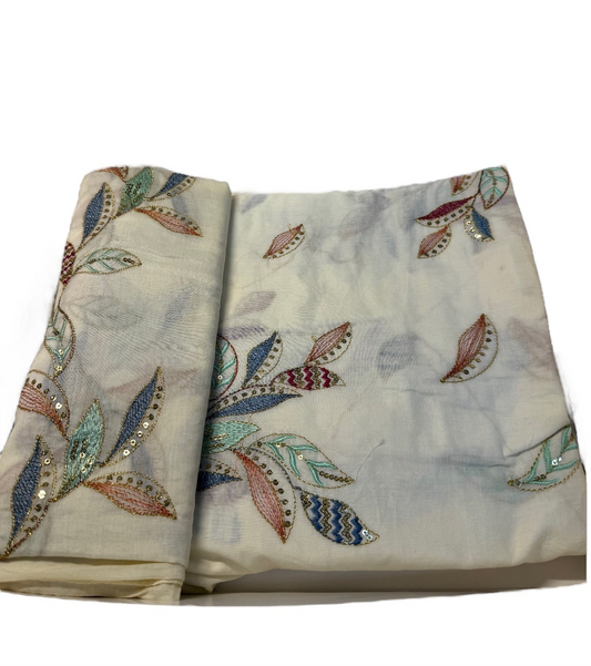 قطعة قطن مخروز مع الشيلة