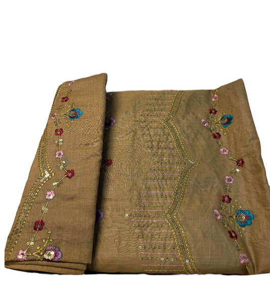 قطعة قطن مخروز مع الشيلة